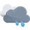Intervalos nubosos con lluvia moderada