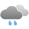 Cielos cubiertos con lluvia débil
