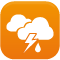 Lluvia débil con cielo cubierto